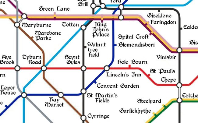 Medieval Tube Map