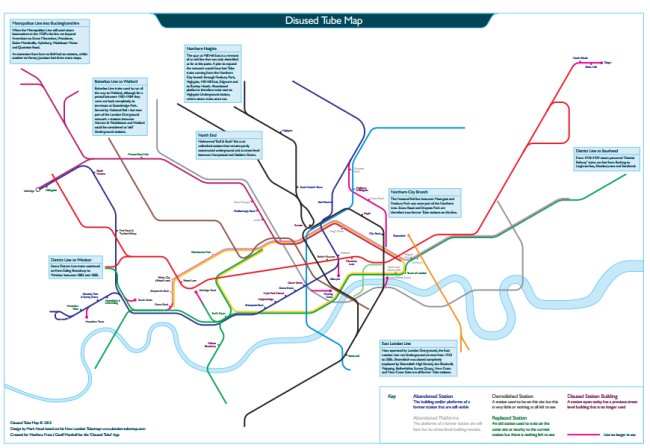 Disused Railway Lines London Map Disused Tube